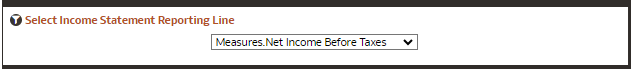 Select Income Statement Reporting Line