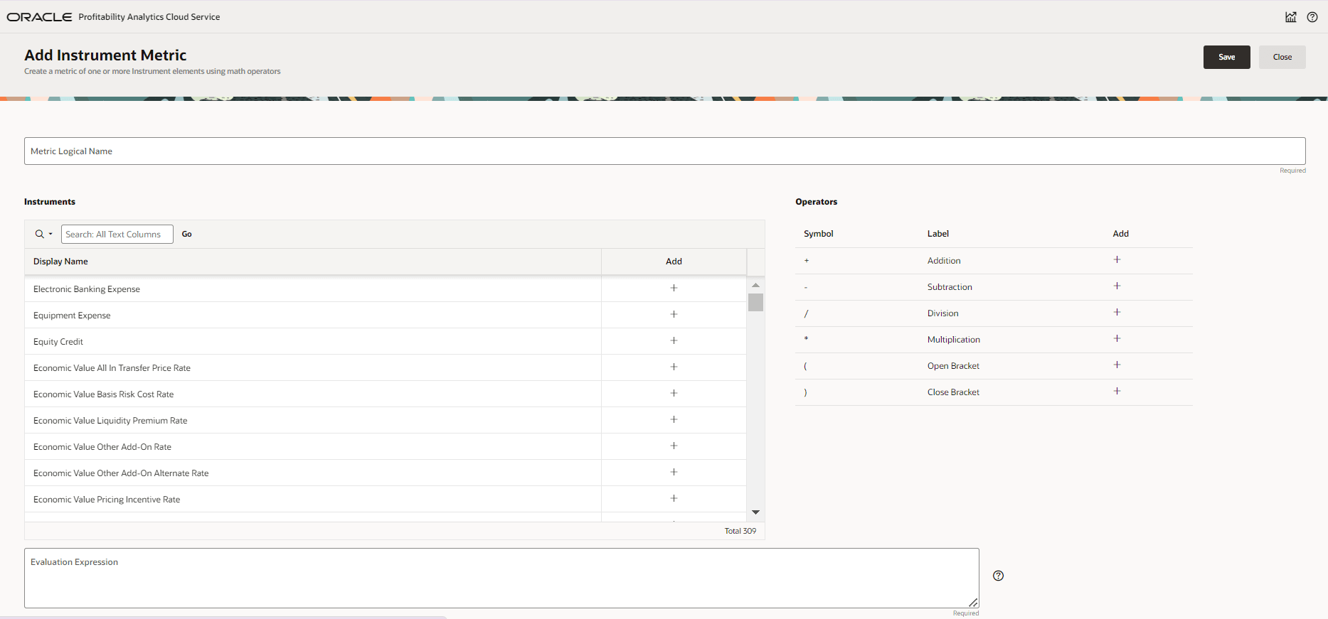 Add Instrument Metric