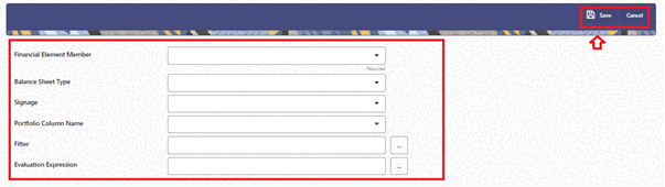 Financial Element Mapping – Definition Screen Financial Element Mapping – Definition Screen
