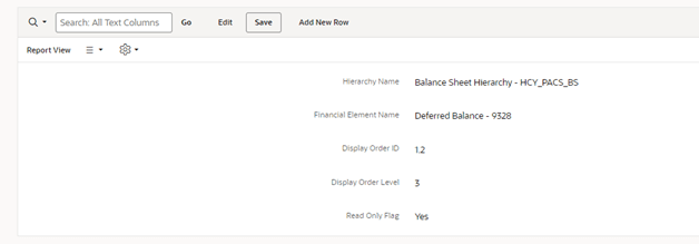 Single Row View Details