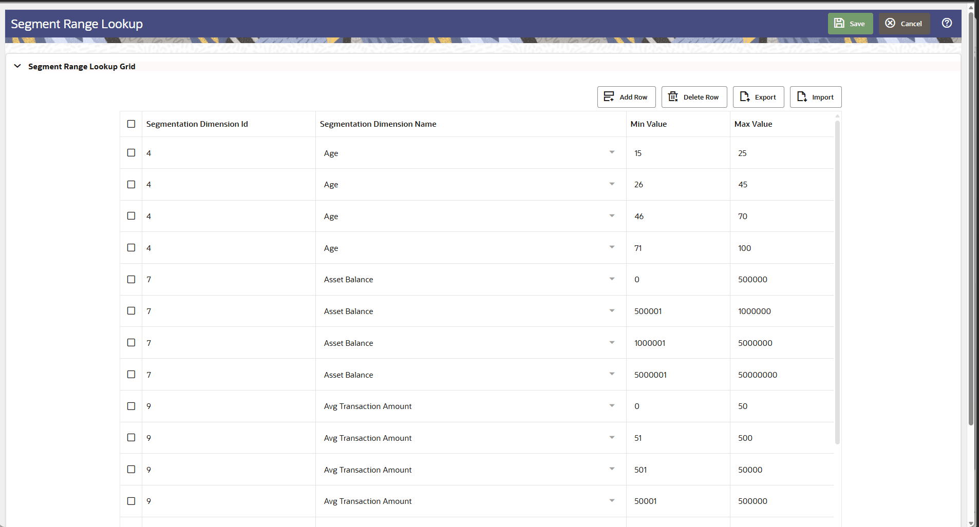 Segment Range Lookup Segment Range Lookup