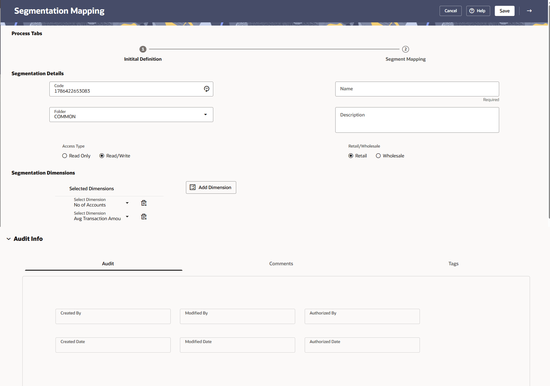 Add Segmentation Mapping Add Segmentation Mapping