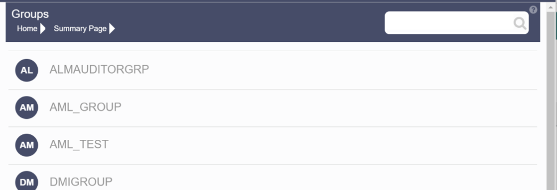 Groups Summary Page Groups Summary Page