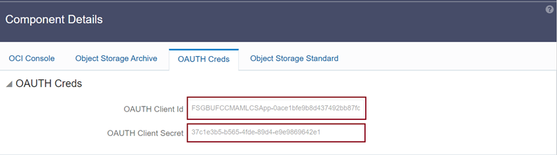 OAUTH Creds Page OAUTH Creds Page