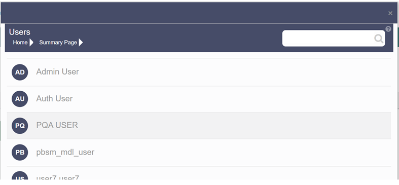Users Summary Page Users Summary Page