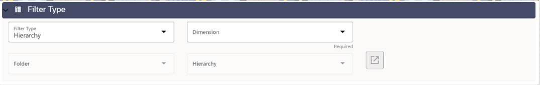 Hierarchy Filter Type Selection Hierarchy Filter Type Selection
