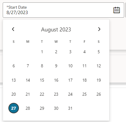 This image displays the Input Date.