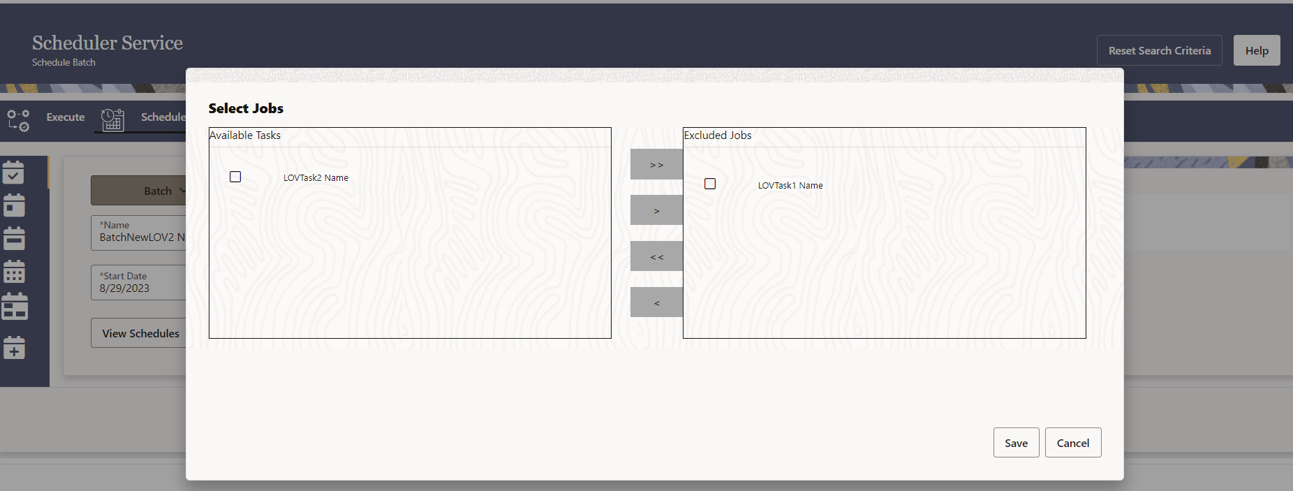 This image displays the LHS/RHS List View Selection.