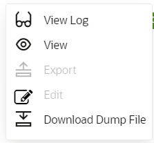 This image displays the Actions Menu. This image displays the Actions Menu.