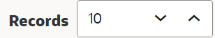 This image displays the Records per page.