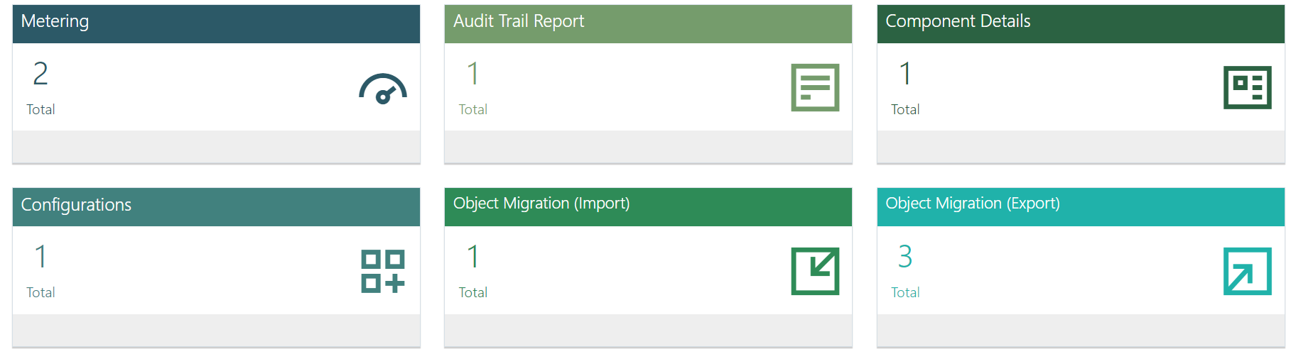 This image displays the Object Migration page.