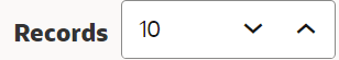 This image displays the Records per page.