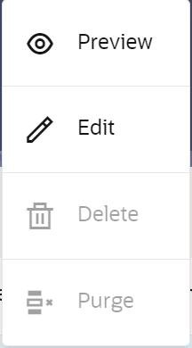 This image displays the Action items for the Summary Rule menu. This image displays the Action items for the Summary Rule menu.