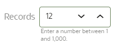 This image displays the Number of Records. This image displays the Number of Records.