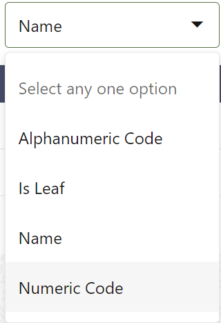 This image displays the Name Select One. This image displays the Name Select One.