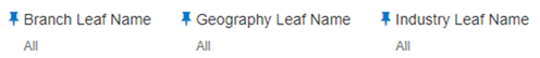 You can use this filter to select a specific Branch value, Geography value, and Industry value related to the underlying Instrument Tables Accounts.