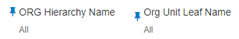 You can use this filter to select the Org Unit Leaf Name that is related to the underlying Management Ledger data.