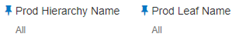 You can use this filter to select the Prod Leaf Name that is related to the underlying Management Ledger data.