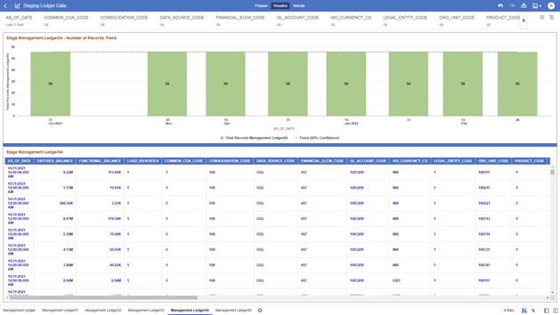 The Management Ledger04 Report provides the analysis capability on the Stage Placeholder Management Ledger 04 table.