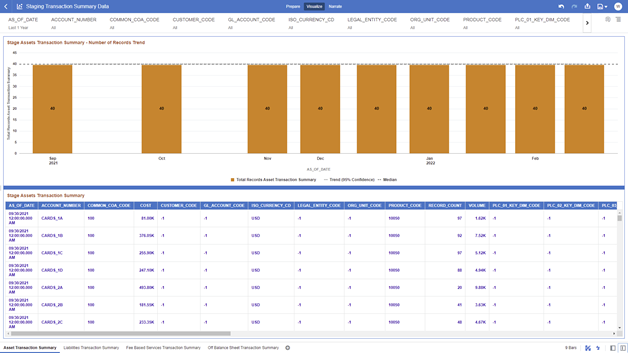 This report provides the analysis capability on the Stage Assets Transaction Summary Table.