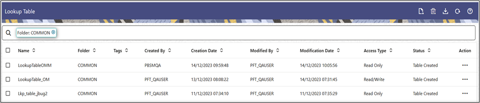 Summary screen is displayed showing a set of Lookup Table rules.