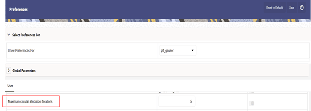User Preferences User Preferences
