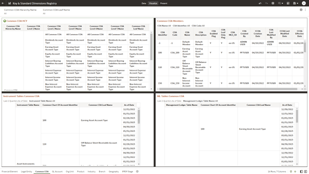 Common COA-Key and Standard Dimensions Registry Common COA-Key and Standard Dimensions Registry