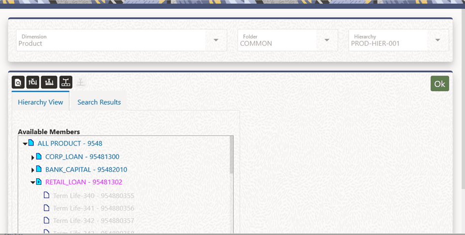 The Hierarchy View Tab or the Search Results Tab gives a full parentage information, on mouse hover, of each of its members starting from the root node until the mouse-hovered member. The Hierarchy View Tab or the Search Results Tab gives a full parentage information, on mouse hover, of each of its members starting from the root node until the mouse-hovered member.