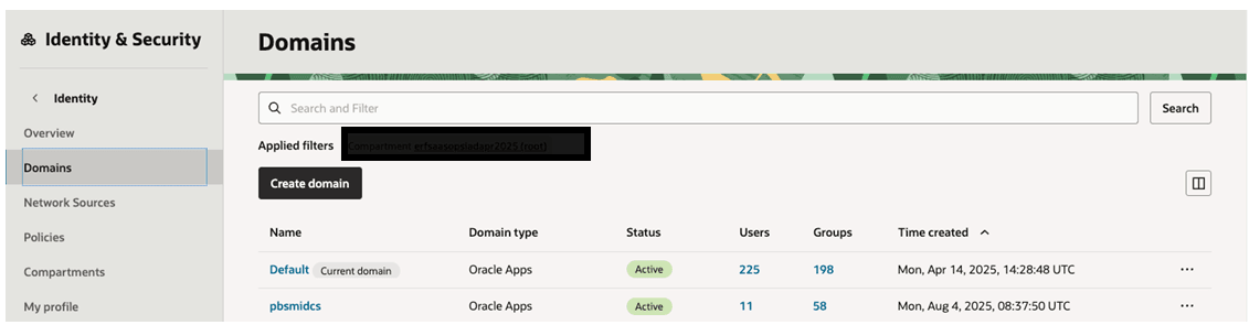 Domain Selection Domain Selection