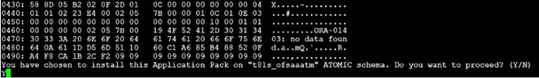 This illustration shows the Schema Creator Utility execution in the TCPS mode and installation on the Atomic schema.