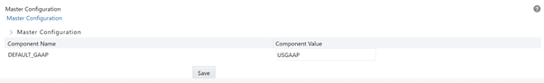 The Master Configuration window allows you to edit the setup-level parameter values (in the SET_MASTER table) that are used by the Profitability Management application.