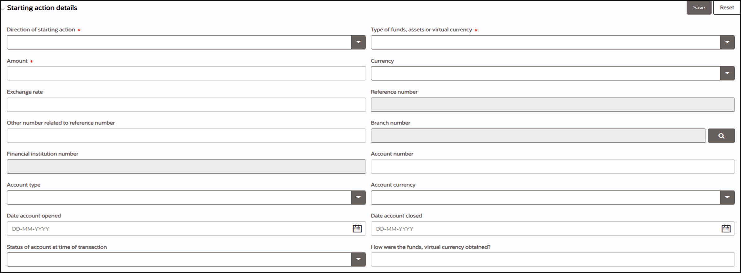 Starting Action Starting Action