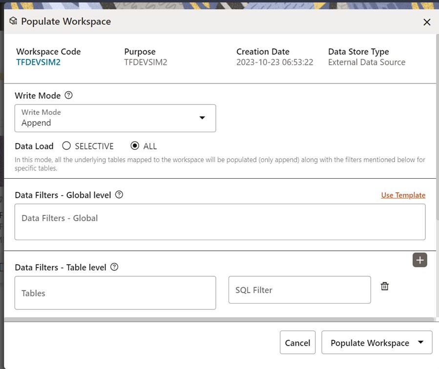 Populate Workspace Window