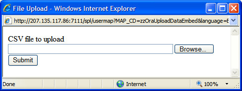 Embedded File Upload Dialogue