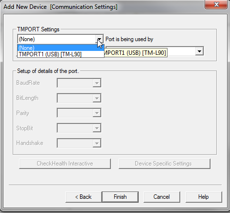 This image shows the TMPORT settings screen.