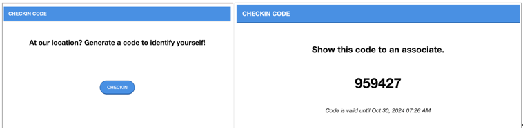 This image shows checkin codes.