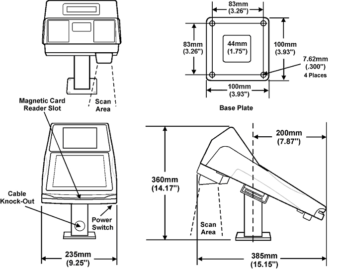 This figure shows the MICROS KW270 on Stand /w Updated Scanner Housing.