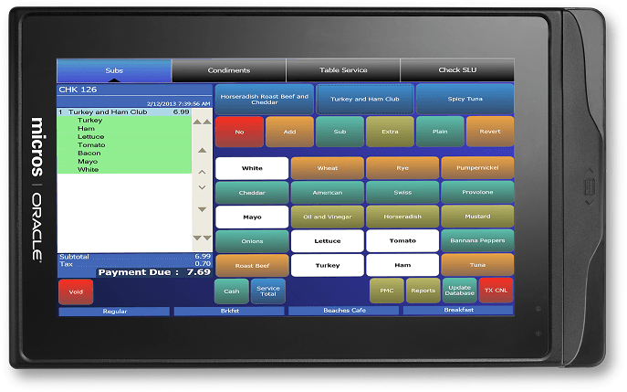 This figure shows the MICROS R Series Tablet. This figure shows the MICROS R Series Tablet.