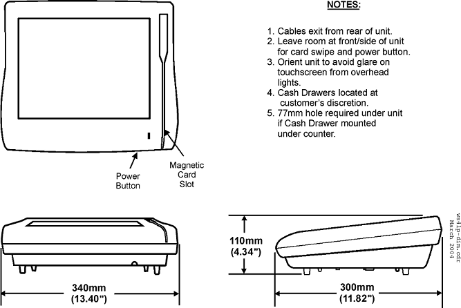 This figure shows MICROS Workstation 4/4 LX - Low Profile (LP).