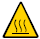 This figure shows a yellow triangle containing wavy vertical lines (hot surface symbol).