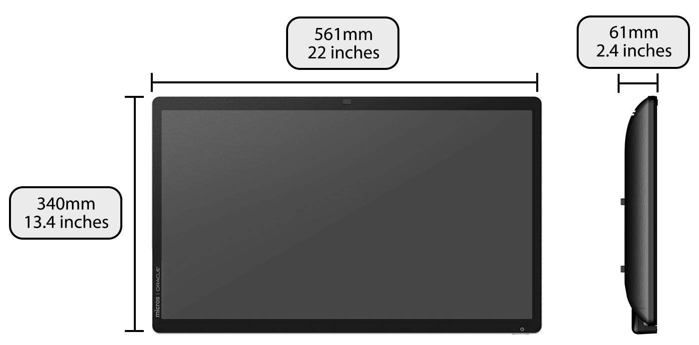 This figure shows the Express Station dimensions.