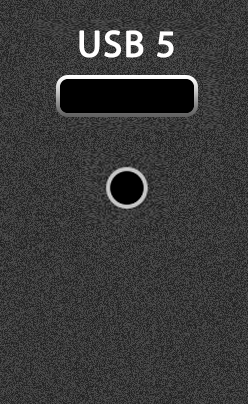 This image shows the ultra high speed USB port.