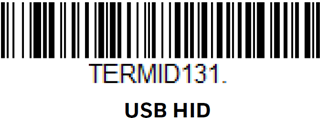This figure shows the USB HID barcode. This figure shows the USB HID barcode.