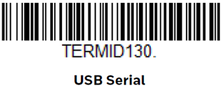This figure shows the USB Serial barcode. This figure shows the USB Serial barcode.