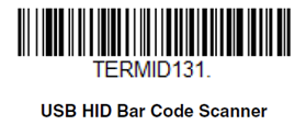 This image shows a bar code for configuring the Oracle MICROS Tablet 700 Series for use with Oracle Retail Xstore applications.
