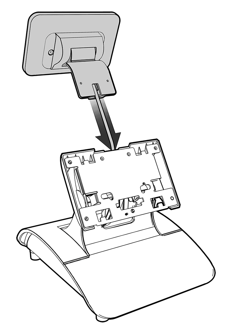 This image shows installation of the High Mount 7-Inch Customer Display.