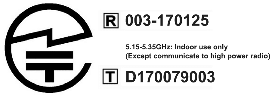 This figure shows a compliance mark for Japan.