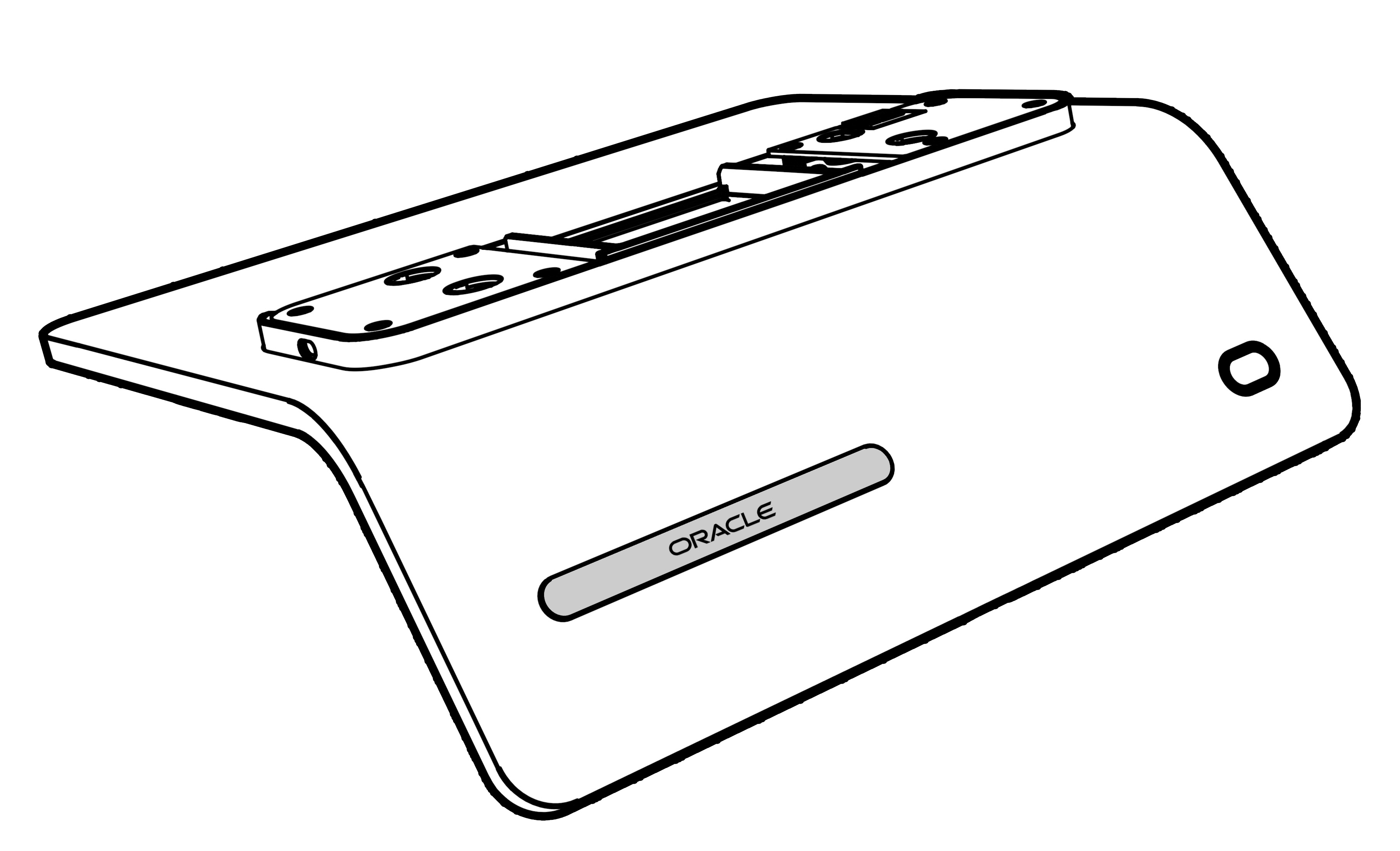 This figure shows Customer Facing Display mounting point on the Low Profile Stand.