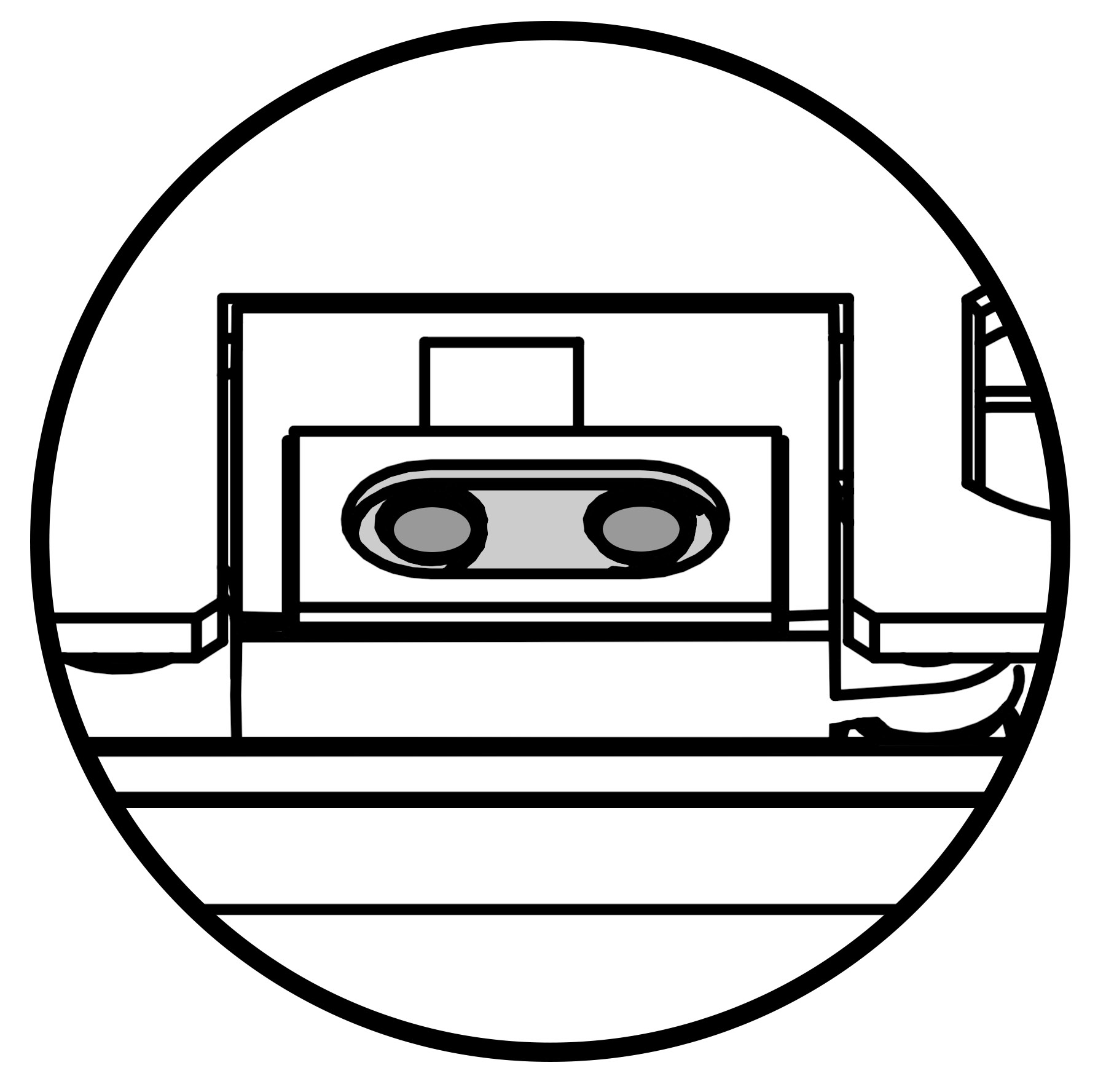 This figure shows the Stand Information Contacts on a Workstation 8 Series stand.