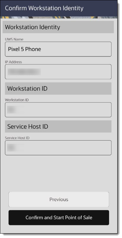 This figure shows the workstation identity information.